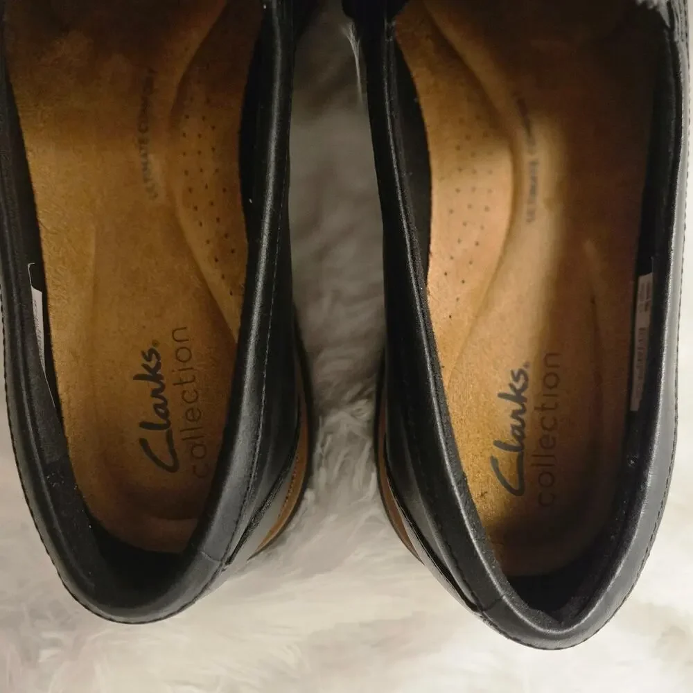 Women's Clarks Leather Westlynn Bella Loafers Black W7.5 - Picture 10 of 13